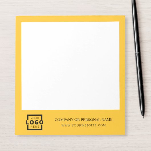 Custom Logo Business Company Branded Gift Yellow Notitieblok