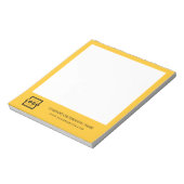 Custom Logo Business Company Branded Gift Yellow Notitieblok (Linkerzijde)
