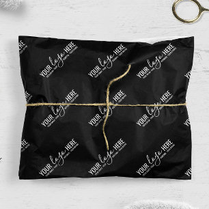 Custom Logo Business Company Packaging Black Tissuepapier