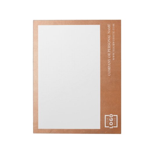 Custom Logo Business Company Promotion Roos Gold Notitieblok (Linkerzijde)