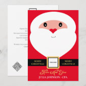 Custom Logo Business Company Santa Christmas Feestdagenkaart (Voorkant / Achterkant)