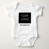 Custom Logo Business Company White Romper (Voorkant)