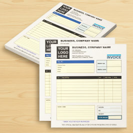 Custom Logo Business Invoice Order Form  Notitieblok