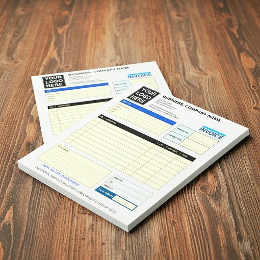 Custom Logo Business Invoice Order Form Notitieblok