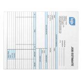 Custom Logo Business Job Estimate Form Notepad Notitieblok (Voorkant)