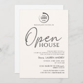 Custom Logo Business Open House Invitation Kaart (Voorkant / Achterkant)