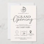 Custom Logo Business Open House Invitation Kaart (Voorkant)
