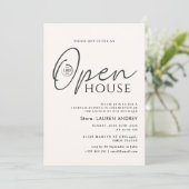 Custom Logo Business Open House Invitation Kaart (Staand voorkant)
