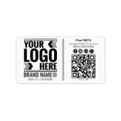 Custom Logo, Business or Brand Logo Personalized  Etiket (Voorkant)