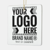 Custom Logo, Business or Brand Logo Personalized  Keramisch Ornament (Links)