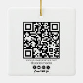 Custom Logo, Business or Brand Logo Personalized  Keramisch Ornament (Achterkant)