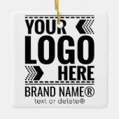 Custom Logo, Business or Brand Logo Personalized  Keramisch Ornament (Voorkant)