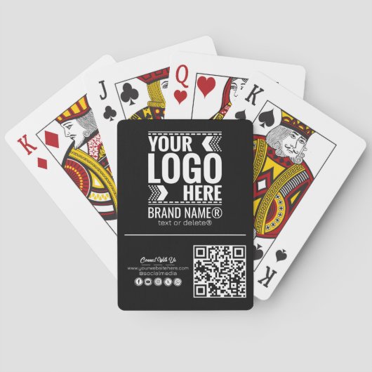 Custom Logo, Business or Brand Logo Personalized  Pokerkaarten (Achterkant)