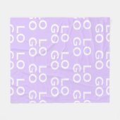 Custom Logo Business or Company on Lavender Purple Fleece Deken (Voorkant (Horizontaal))