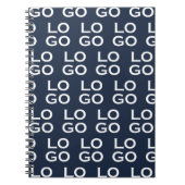 Custom Logo Business or Company on Navy Blue Notitieboek (Voorkant)