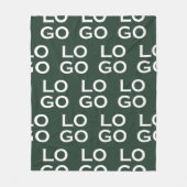Custom Logo Business or Company on Pine Green Fleece Deken (Voorkant)