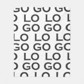 Custom Logo Business or Company on White Fleece Deken (Voorkant)