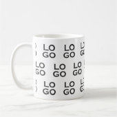 Custom Logo Business or Company on White Koffiemok (Links)