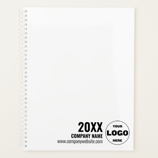 Custom Logo Business Planner 2026 – Zwart-wit (Voorkant)