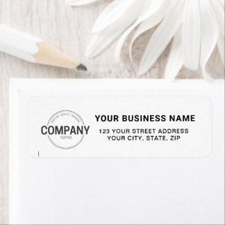 Custom Logo Business Return Address Label Modern M