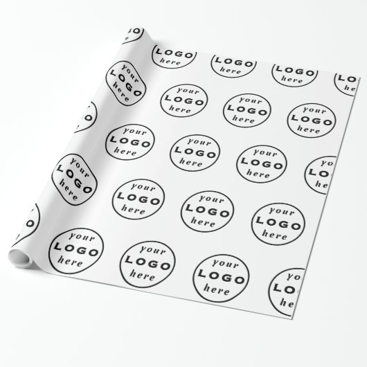 Custom Logo Business Wrapping Paper | Branded Gift Cadeaupapier (Uitgerold)