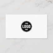 Custom Logo Circle Modern Minimalistisch Zwart en Visitekaartje (Voorkant)
