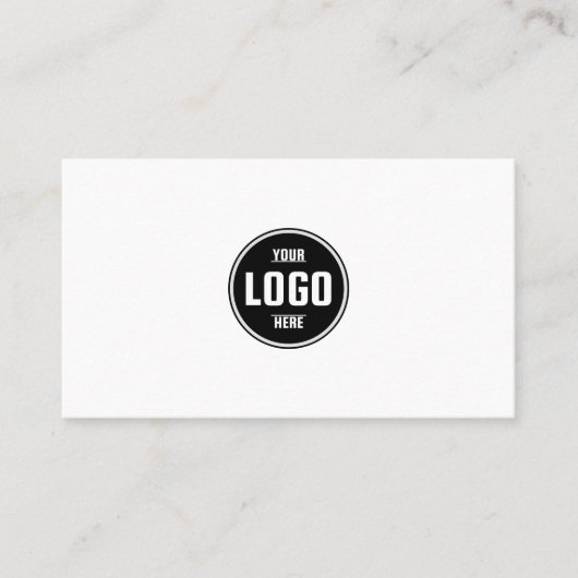 Custom Logo Circle Modern Minimalistisch Zwart en  Visitekaartje (Voorkant)