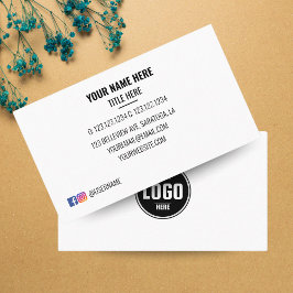 Custom Logo Circle Modern Minimalistisch Zwart en  Visitekaartje