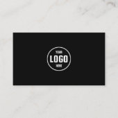 Custom Logo Circle Modern Minimalistisch Zwart en Visitekaartje (Voorkant)