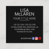 Custom Logo Circle Wit Vierkant Visitekaartje (Achterkant)