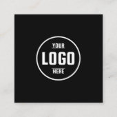 Custom Logo Circle Wit Vierkant Visitekaartje (Voorkant)