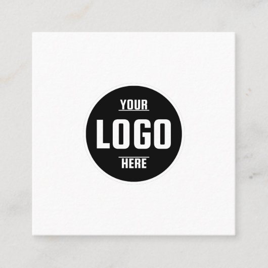 Custom Logo Circle Wit Vierkant Visitekaartje (Voorkant)