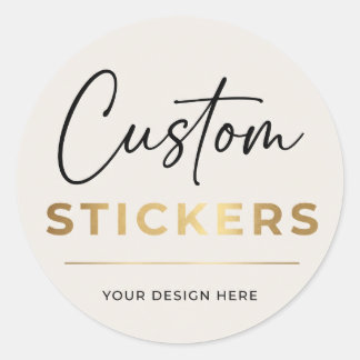 Custom Logo Classic Round Sticker for Business