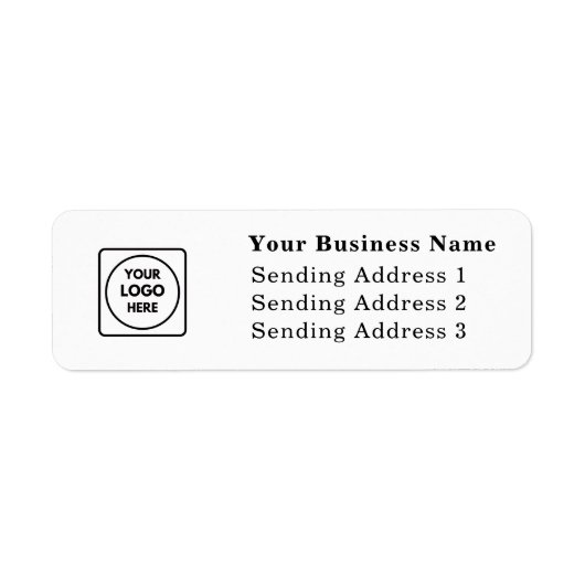 Custom Logo Clean Professional Return Brand Label (Voorkant)