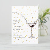 Custom logo Cocktail Corporate Business Event Kaart (Staand voorkant)