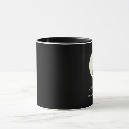 Custom Logo Company Black Business Branded Mok (Midden)