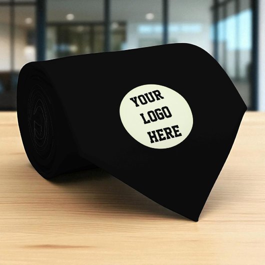 Custom Logo Company Black Business Corporate Stropdas