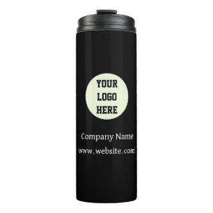 Custom Logo Company Black Business Corporate Thermosbeker