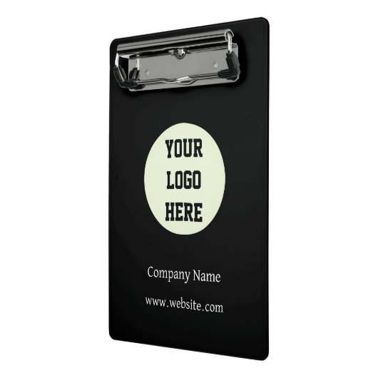 Custom Logo Company Black Business Klant Mini Klembord (Angled2)