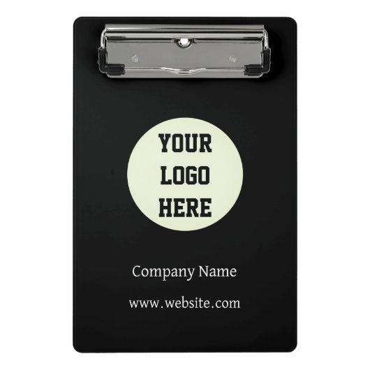 Custom Logo Company Black Business Klant Mini Klembord (Voorkant)