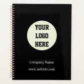 Custom Logo Company Black Business Klant Planner (Voorkant)