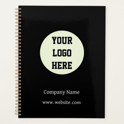 Custom Logo Company Black Business Klant Planner (Voorkant)