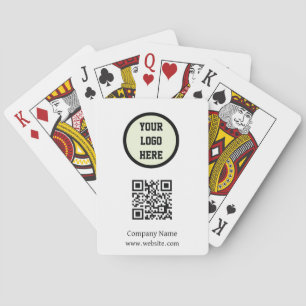 Custom Logo Company Black White QR Code Pokerkaarten