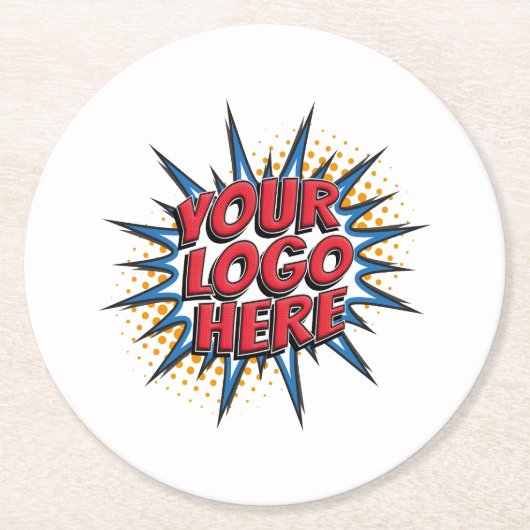 Custom Logo Company Branded Paper Onderzetter (Voorkant)