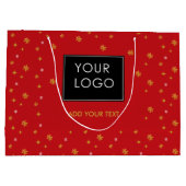 Custom Logo Company Business Kerstmis Sneeuwvlok Groot Cadeauzakje (Achterkant)