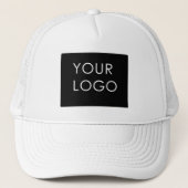 Custom Logo Company Business White Trucker Pet (Voorkant)