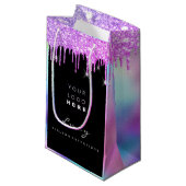 Custom Logo Company Name Drivers Holograaf Klein Cadeauzakje (Voorkant Gekanteld)