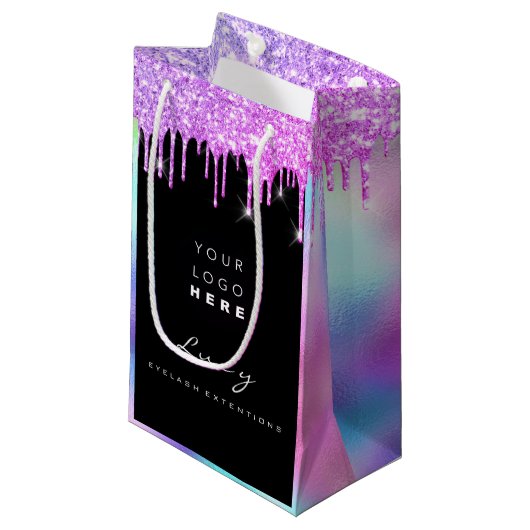 Custom Logo Company Name Drivers Holograaf Klein Cadeauzakje (Voorkant Gekanteld)