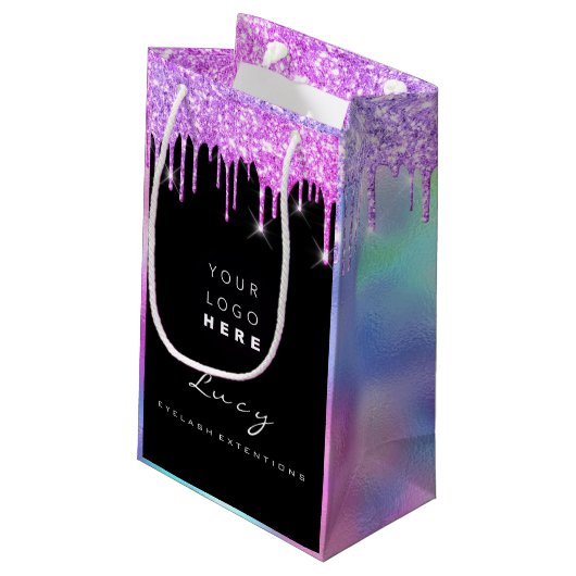 Custom Logo Company Name Drivers Holograaf Klein Cadeauzakje (Achterkant Gekanteld)