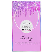 Custom Logo Company Pink Drivers Holograaf Klein Cadeauzakje (Achterkant)